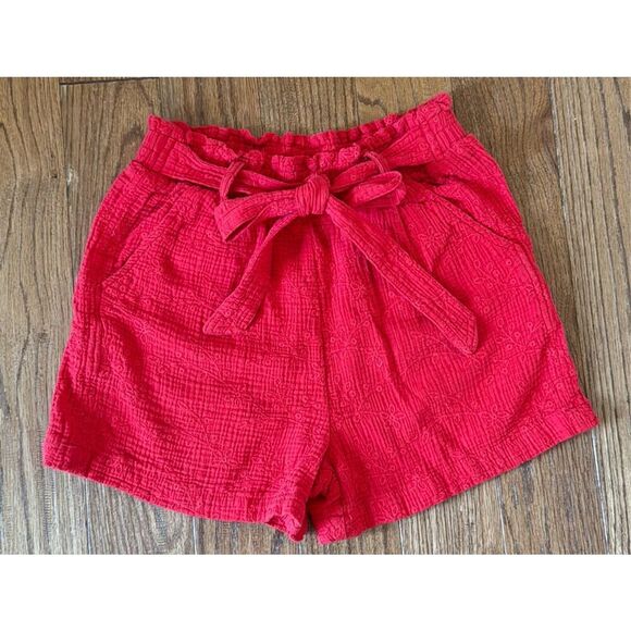 Knox Rose red eyelet gauze the waist shorts size M - Picture 3 of 9